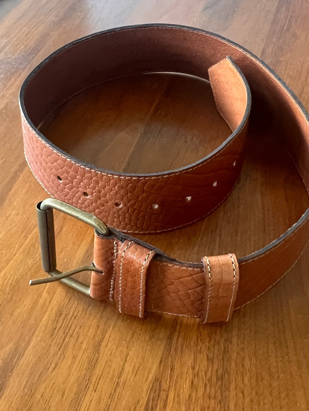 Classic Men's Leather Belt in Tan